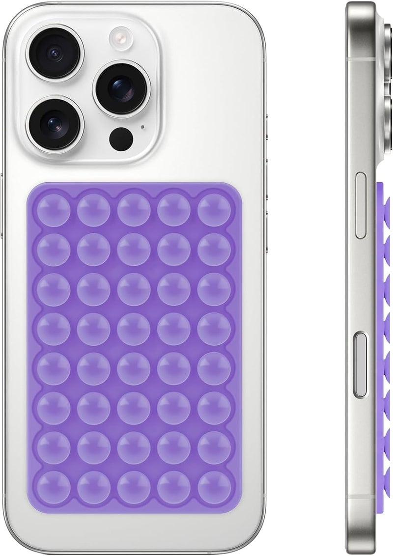 Yojaro Silicone Suction Phone Case Mount, Non Slip Suction Cup Phone Mount, Phone Accessories Holder for Selfies and Videos, Silicon Adhesive Phone Stand Sticky for Cell Phone Purple - Image 1